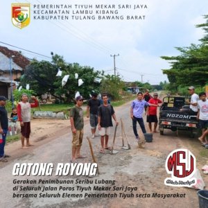 Gerak Cepat! Tiyuh Mekar Sari Jaya Gelar “Gerakan Penimbunan Seribu Lubang” Demi Keselamatan Warga