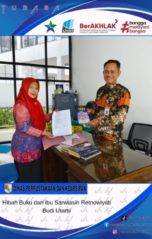 Penulis Sarwiasih Retnowiyati Budi Utami Hibahkan Buku ke Dinas Perpustakaan dan Kearsipan Tubaba