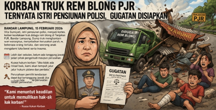 Korban Truk Rem Blong PJR Ternyata Istri Pensiunan Polisi, Gugatan Disiapkan