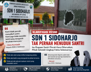 Fakta Terungkap! SDN 1 Sidoharjo Tegaskan Tak Pernah Tuduh Santri Soal Kaca Pecah