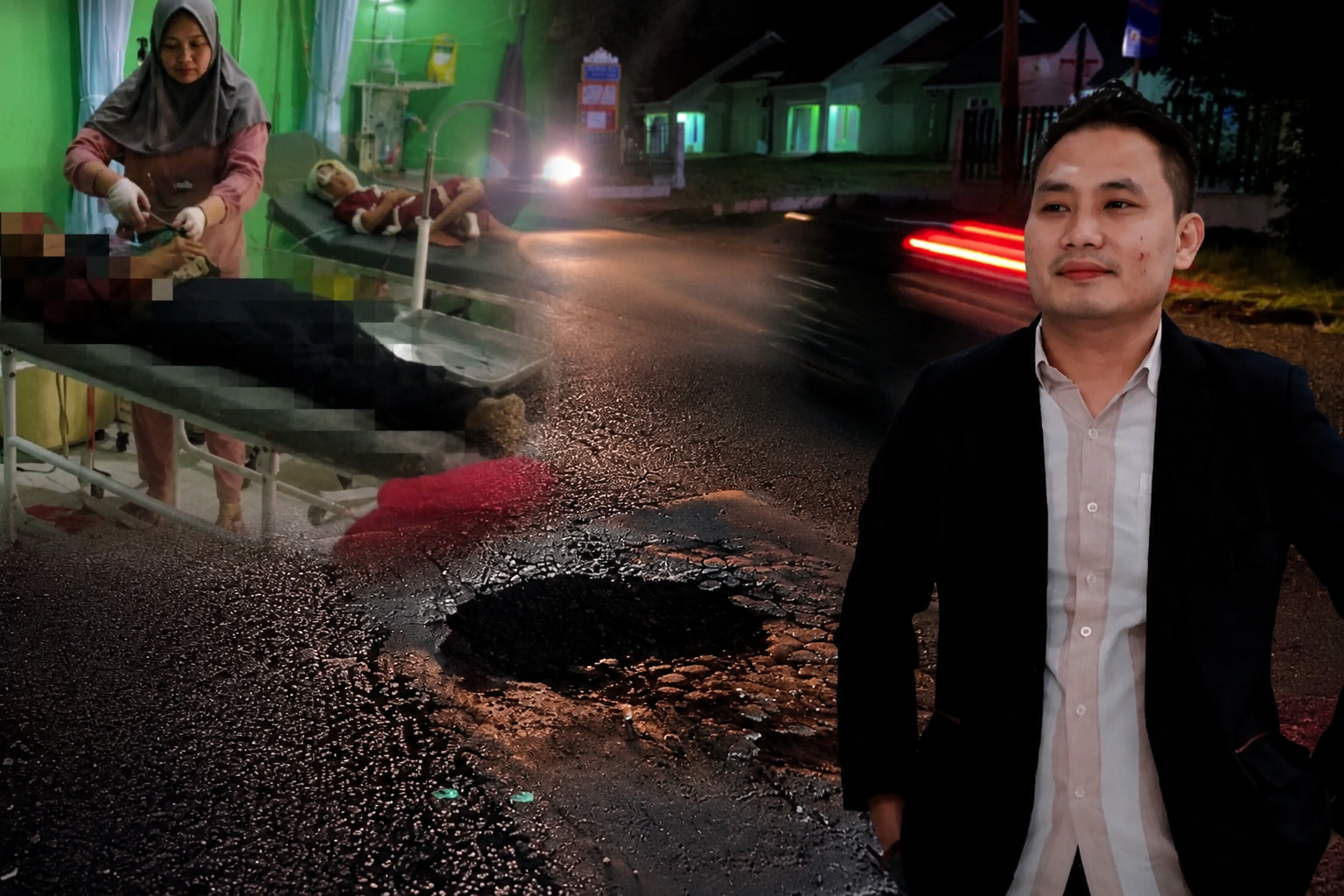Jalan Berlubang di Panaragan Jaya Telan Korban Jiwa, Paman Acong Soroti Kinerja Pemerintah Daerah