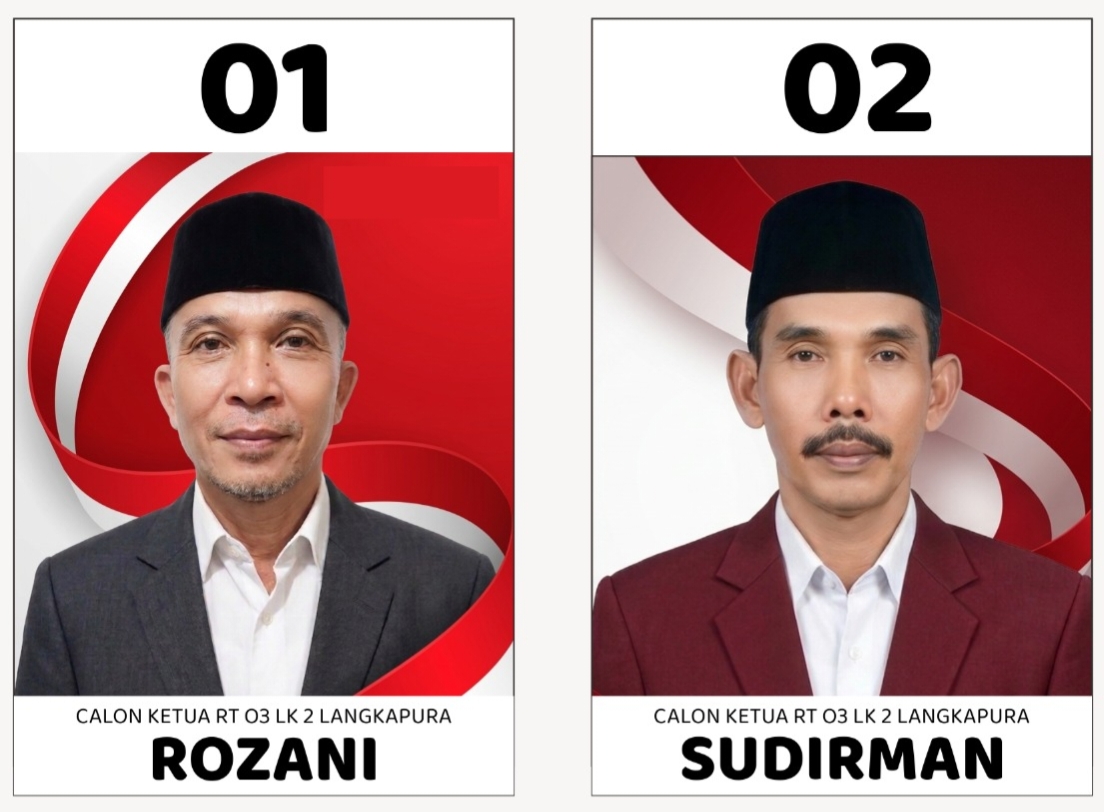 Pemilihan Ketua RT 03 Langkapura, Dua Kandidat Rebut 173 Suara