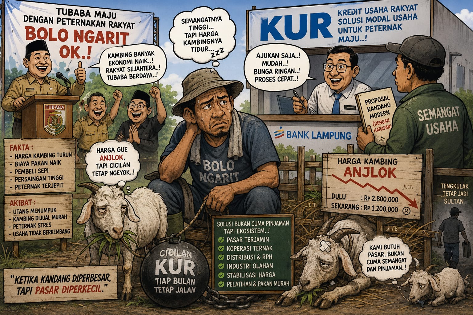 Bolo Ngarit, KUR dan Kambing yang Kehilangan Harga Diri