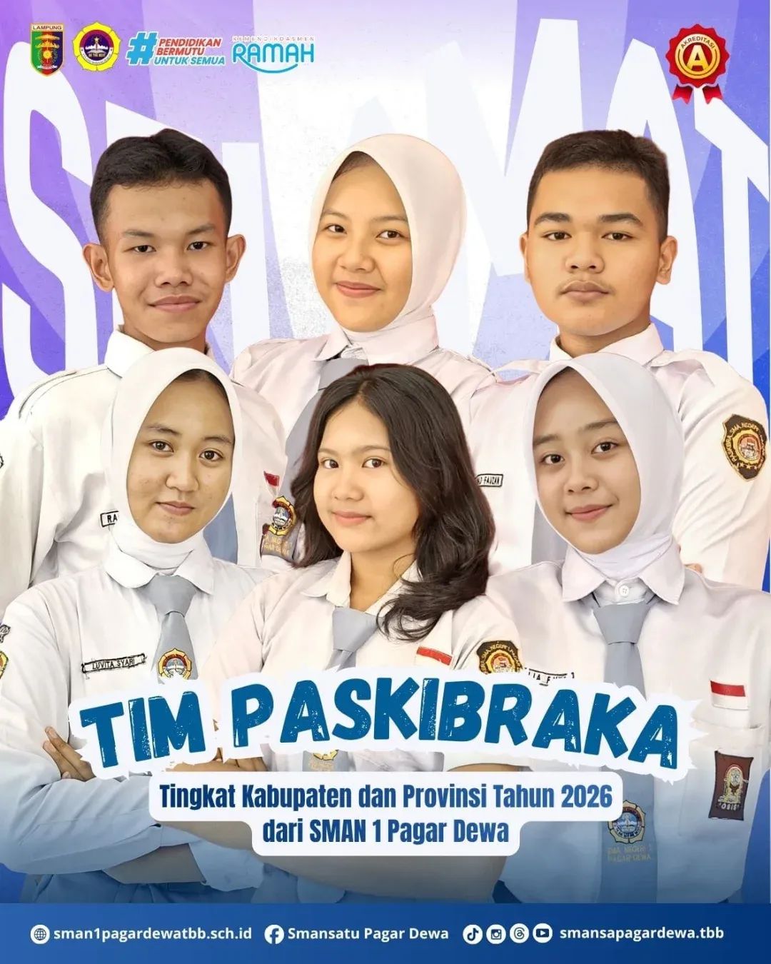 Siswa SMAN 1 Pagar Dewa Lolos Seleksi Paskibraka Tingkat Kabupaten dan Provinsi Lampung