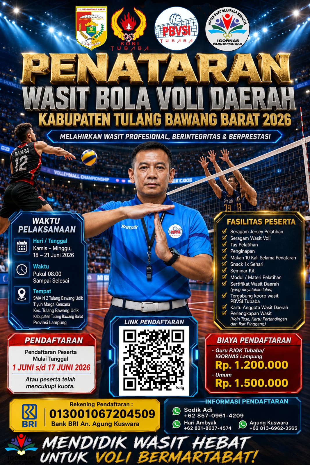 PBVSI Tulang Bawang Barat Gelar Penataran Wasit Bola Voli Tingkat Daerah 2026