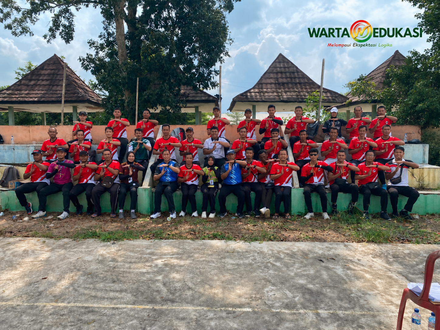 Peserta Pelatihan dan Penataran Wasit Bola Voli Indoor Tingkat Daerah Provinsi Lampung yang diselenggarakan PBVSI Tulang Bawang Barat di Berugo Cottage pada 2–5 Juli 2026.