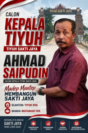 Ahmad Saipudin Siap Bertarung dalam Pemilihan Kepala Tiyuh Sakti Jaya