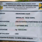 Rekonstruksi Jalan Simpang PU Jadi Sorotan Warga
