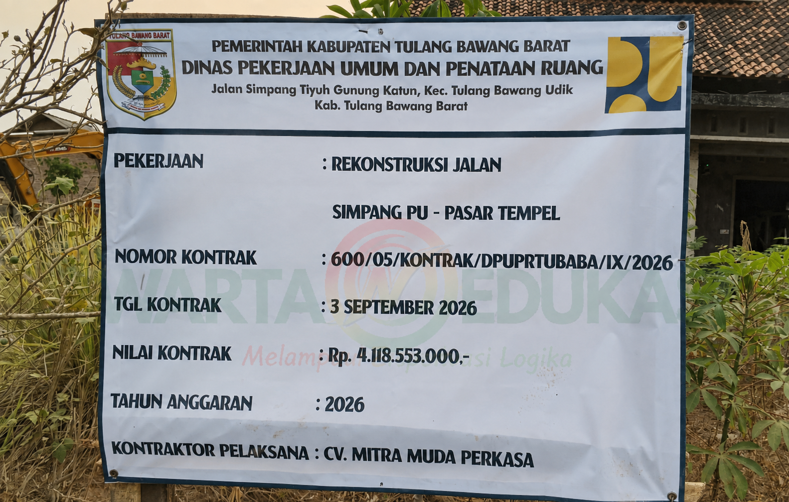 Rekonstruksi Jalan Simpang PU Jadi Sorotan Warga